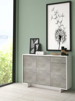 Sikelia Sideboard Living betongrau, weiss Sale