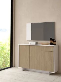 Sikelia Sideboard Living sandbraun, weiss Outlet