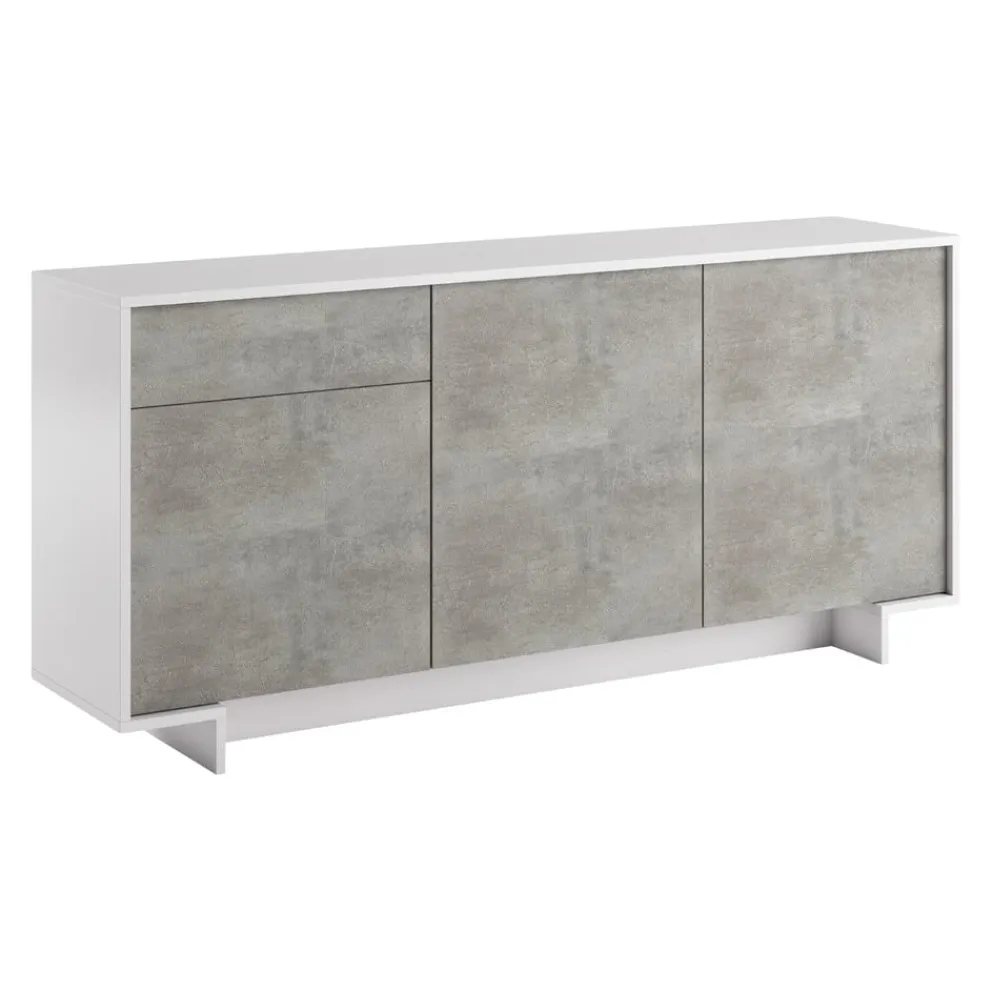 Sikelia Sideboard Living betongrau, weiss Hot