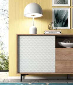 Sikelia Sideboard Living eichefarbig, weiss