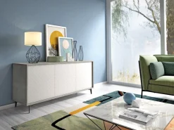 Sikelia Sideboard Living betongrau, weiss New
