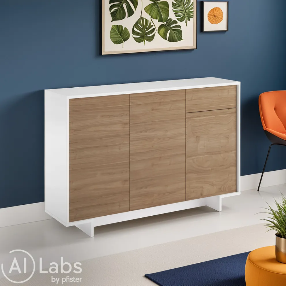 Sikelia Sideboard Living nussbaumfarbig, weiss Best