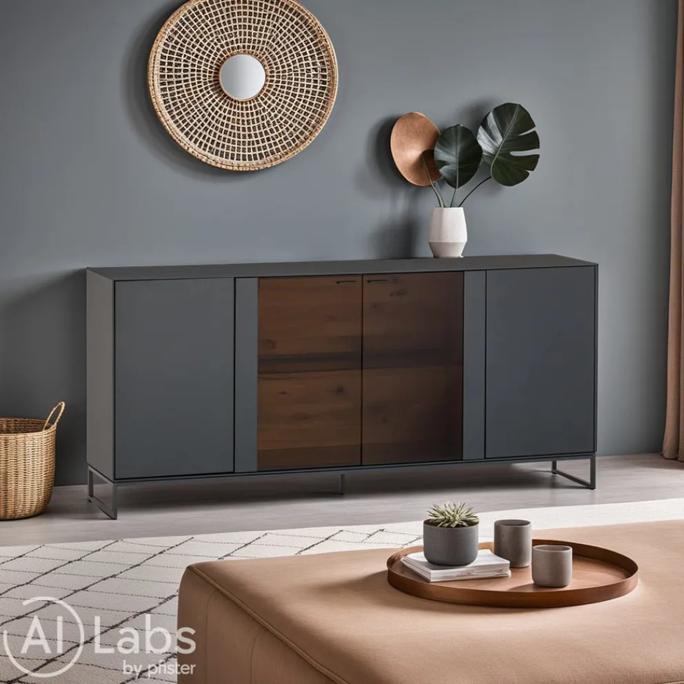 VALNATURA Sideboard Livino anthrazit New