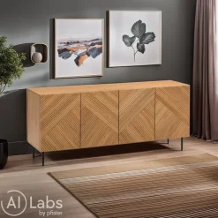 edy&liv Sideboard Losna eichefarbig, schwarz Discount