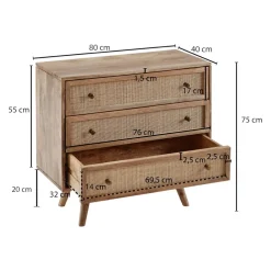 MID.YOU Sideboard Mango hellbraun New