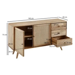 MID.YOU Sideboard Mango hellbraun Outlet