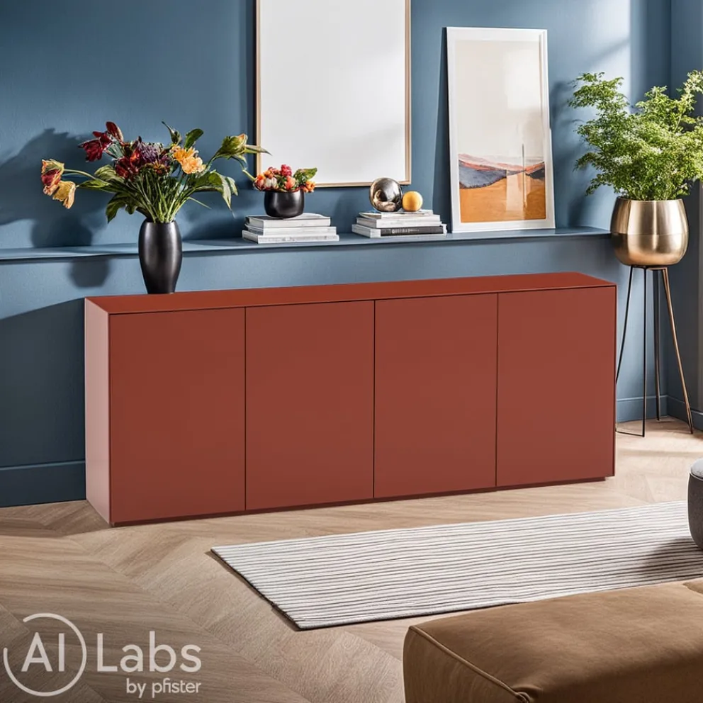 Piure Sideboard Nex Mattlack P41 english red New