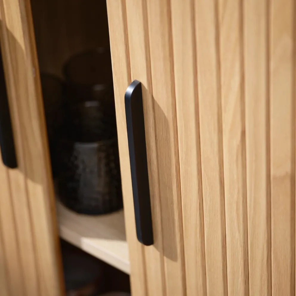 Lomoco Sideboard Nola eichefarbig, schwarz Clearance