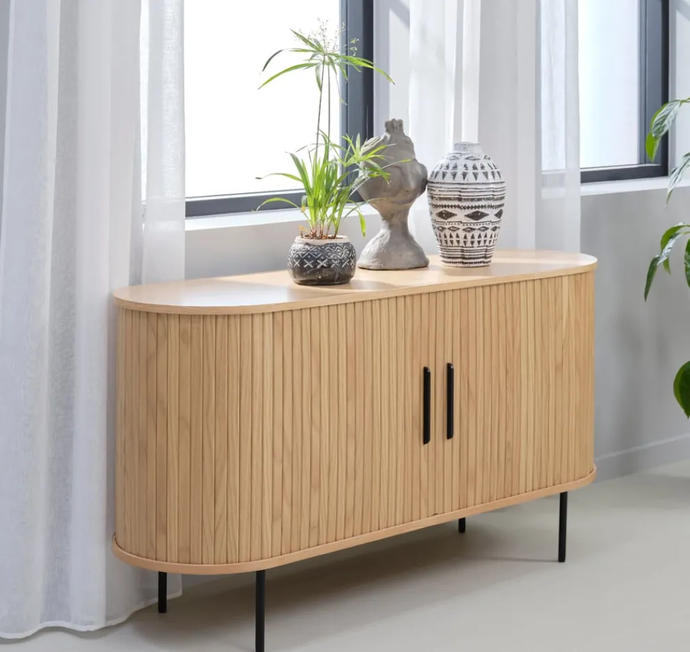 Lomoco Sideboard Nola eichefarbig, schwarz Clearance
