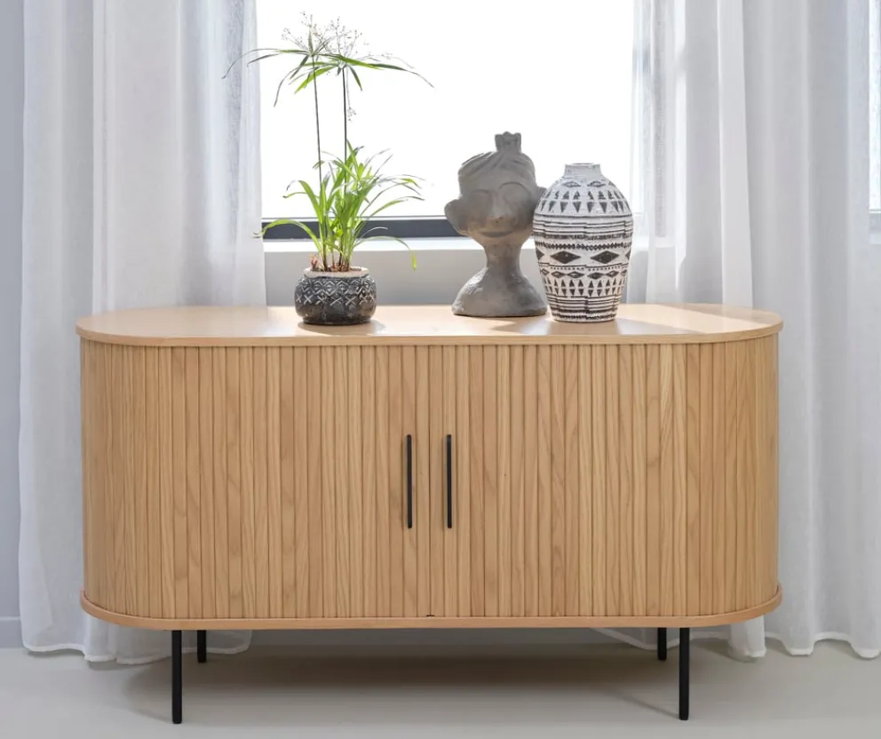 Lomoco Sideboard Nola eichefarbig, schwarz Clearance