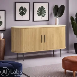 Lomoco Sideboard Nola eichefarbig, schwarz Clearance