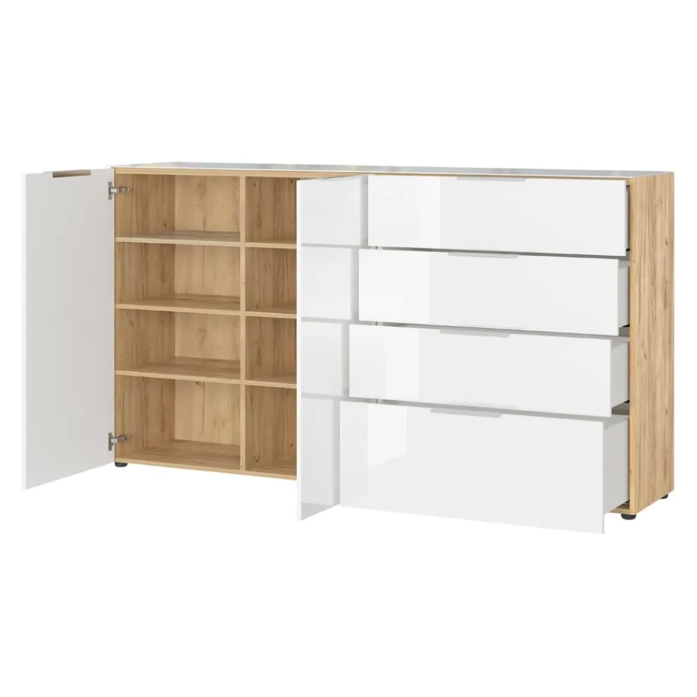 MID.YOU Sideboard Oakland navarra-eiche-nb., weiss