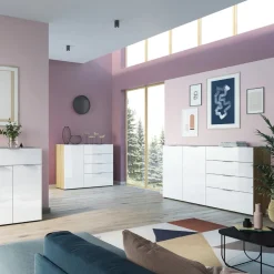 MID.YOU Sideboard Oakland navarra-eiche-nb., weiss