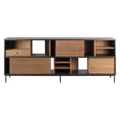 Ethnicraft Sideboard Oscar braun, schwarz Discount