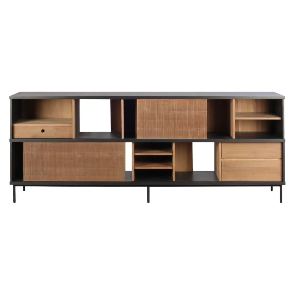 Ethnicraft Sideboard Oscar braun, schwarz Discount