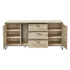 Livetastic Sideboard Ruben eichefarbig, schwarz Sale