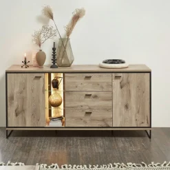 Livetastic Sideboard Ruben eichefarbig, schwarz Best