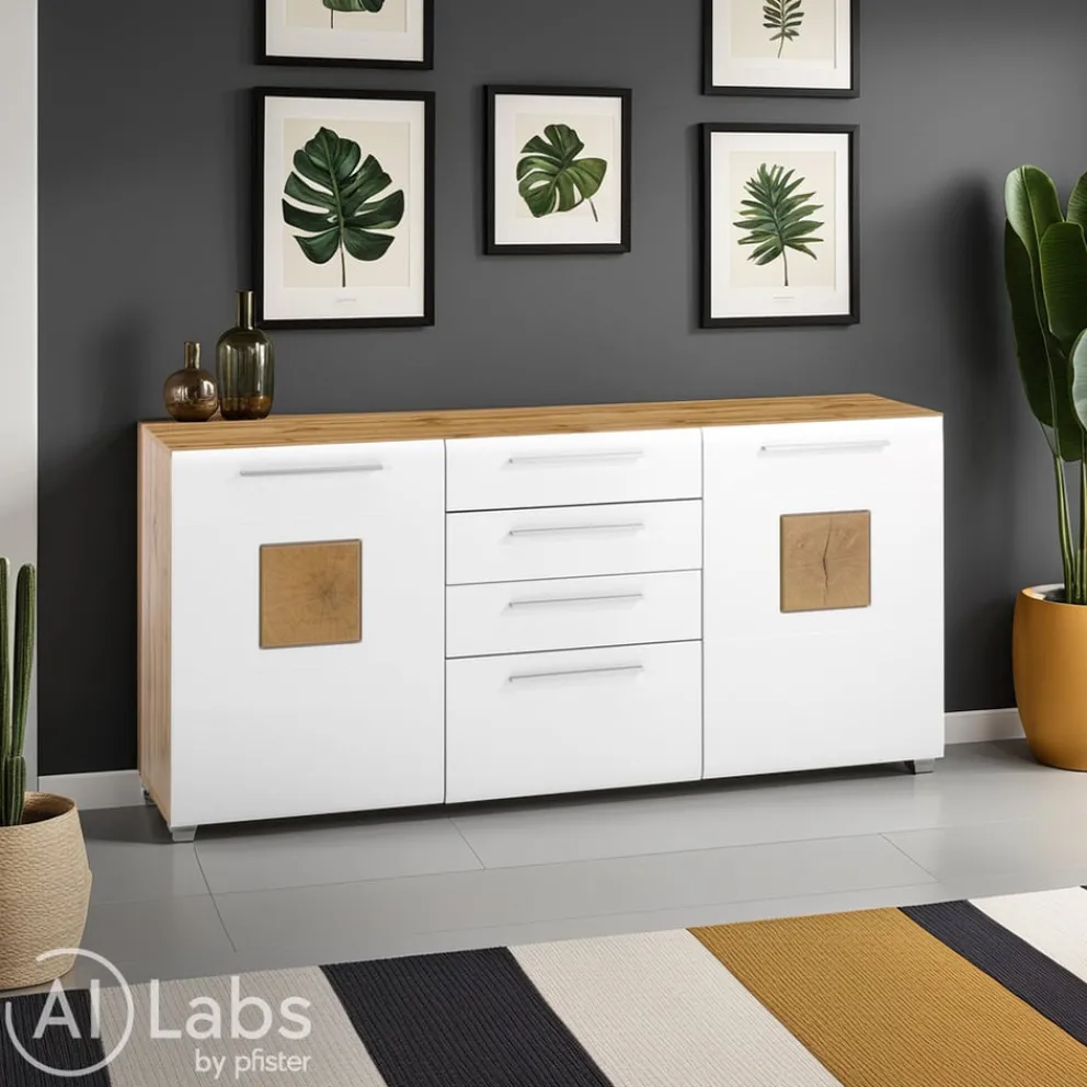 Hom'In Sideboard Savona eichefarbig Online
