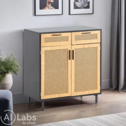 MID.YOU Sideboard Schwarz braun, schwarz Sale