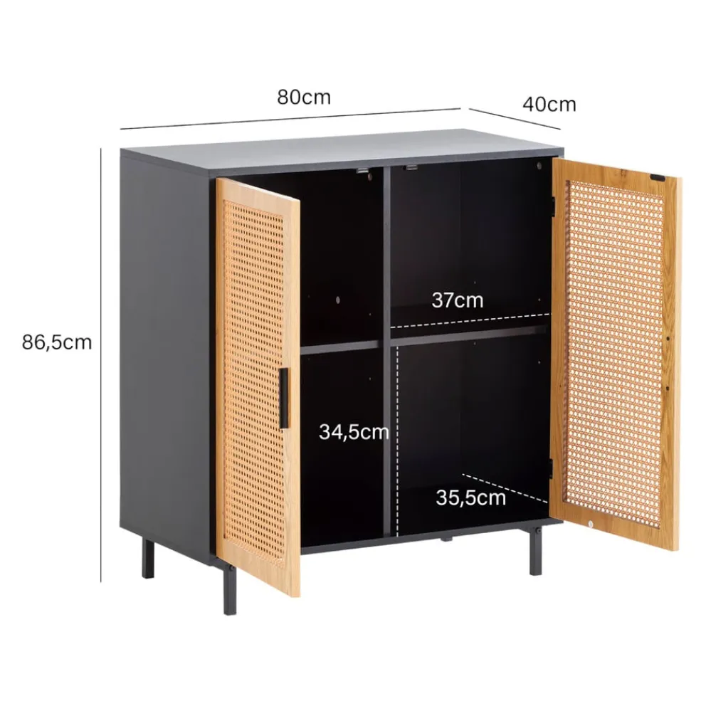 MID.YOU Sideboard schwarz Online