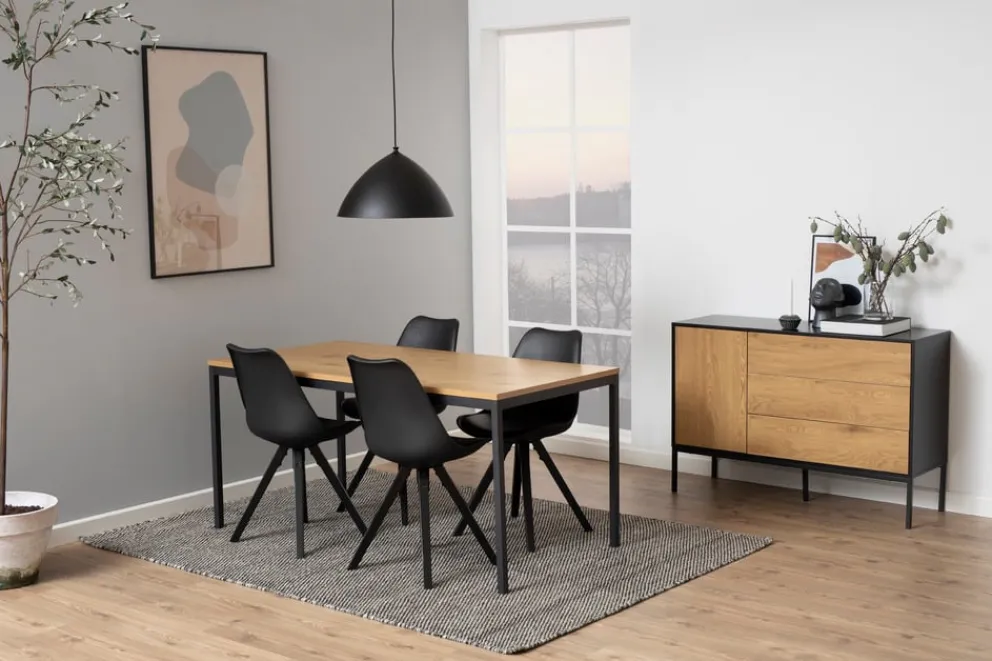 MID.YOU Sideboard Seaford schwarz, wildeichefarbig Outlet