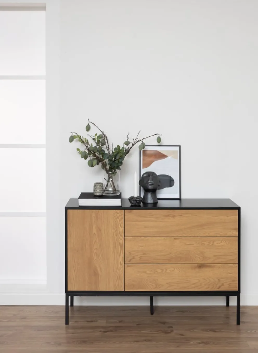 MID.YOU Sideboard Seaford schwarz, wildeichefarbig Outlet
