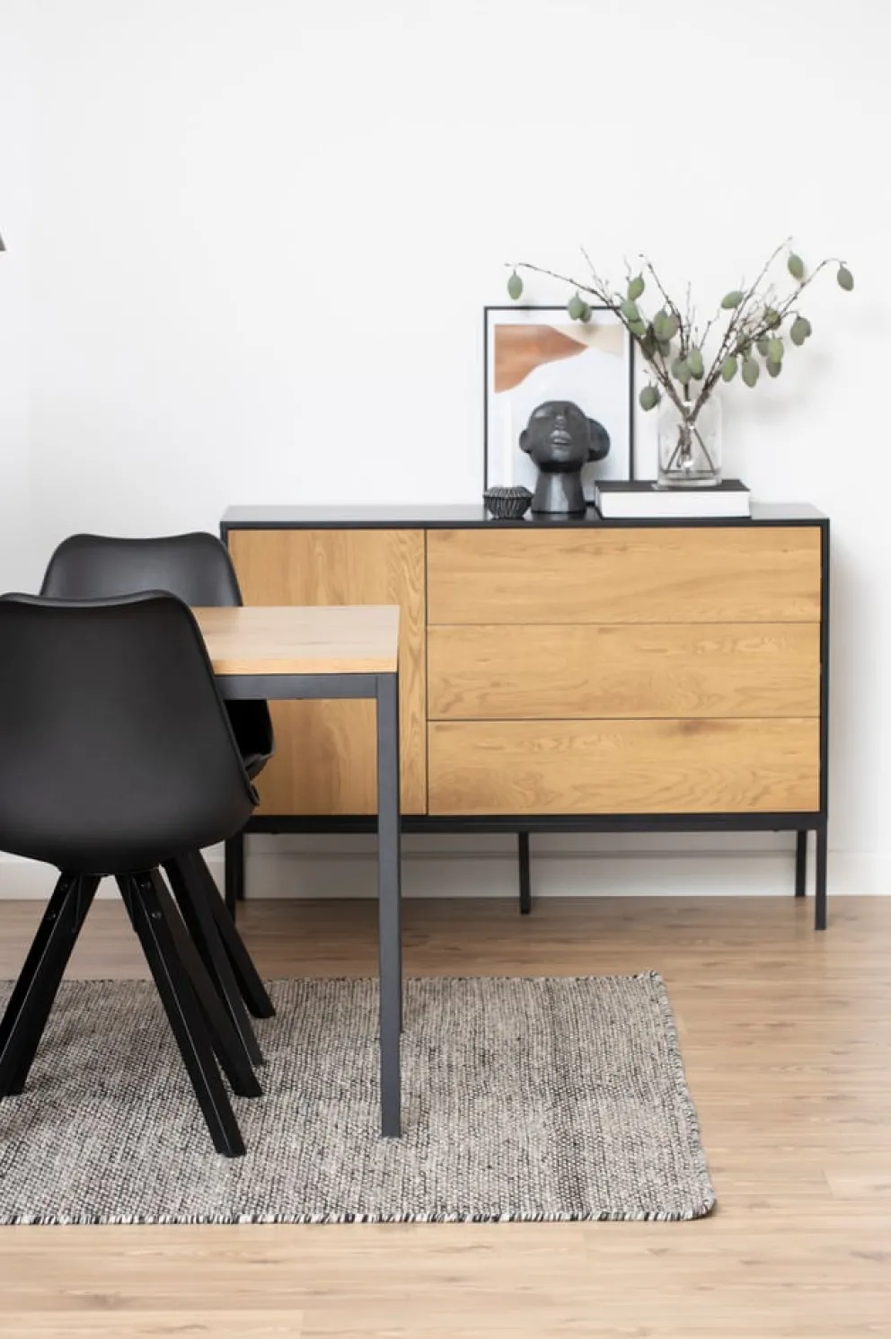 MID.YOU Sideboard Seaford schwarz, wildeichefarbig Outlet