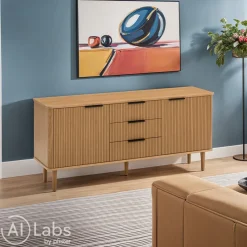 edy&liv Sideboard Skasen eichefarbig, schwarz Outlet