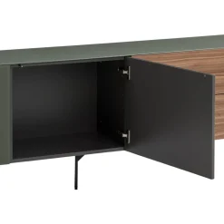Johann Jakob Sideboard Skyline grüngrau, nussbaumfarbig Online