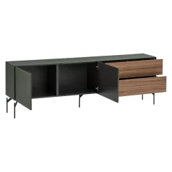 Johann Jakob Sideboard Skyline grüngrau, nussbaumfarbig Online