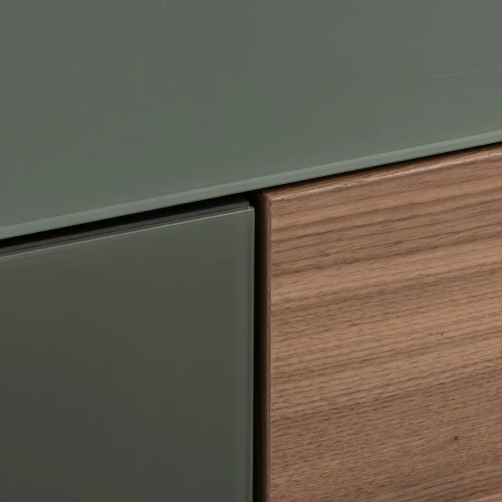 Johann Jakob Sideboard Skyline grüngrau, nussbaumfarbig Online