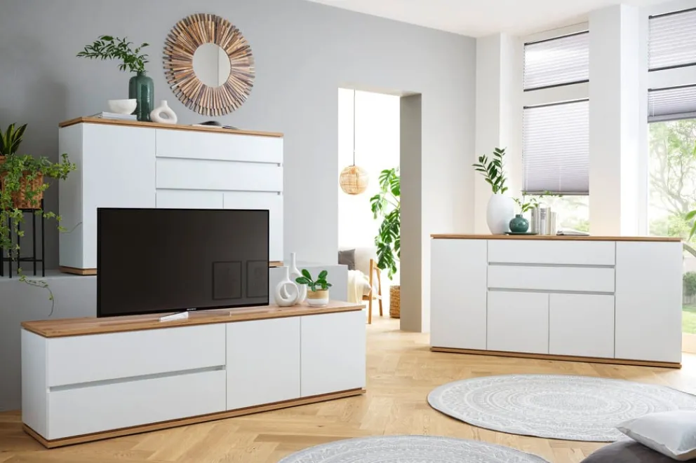 Xora Sideboard Yamael eichefarbig, weiss Online