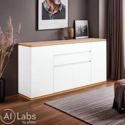 Xora Sideboard Yamael eichefarbig, weiss Online