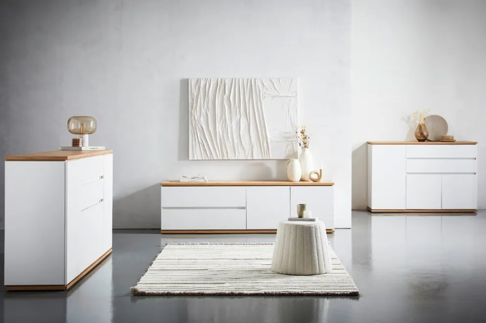 Xora Sideboard Yamael eichefarbig, weiss Sale
