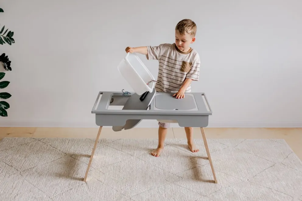 Duck Woodworks Sinnestisch/Spieltisch Rauna grau Online