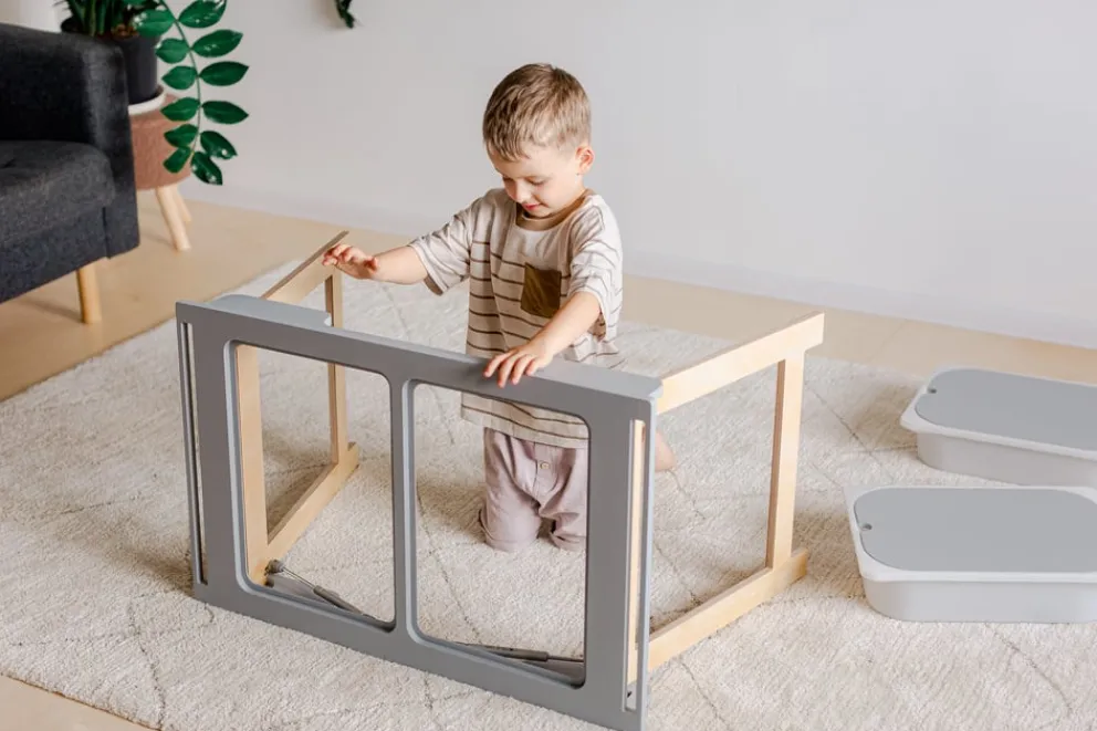 Duck Woodworks Sinnestisch/Spieltisch Rauna grau Online