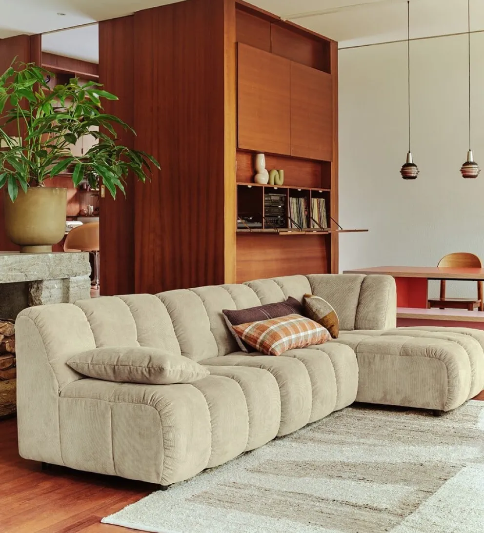 HKliving Sitzelement Wave beige Sale