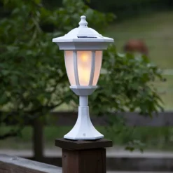Star Trading Solarleuchte Flame weiss Hot