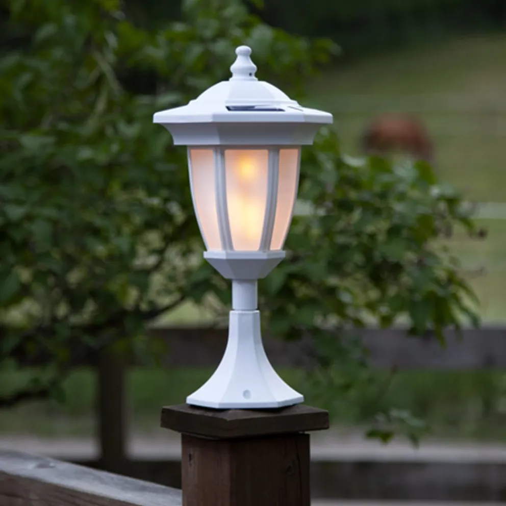Star Trading Solarleuchte Flame weiss Hot