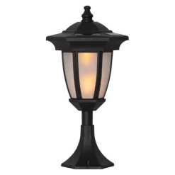 Star Trading Solarleuchte Flame schwarz Hot