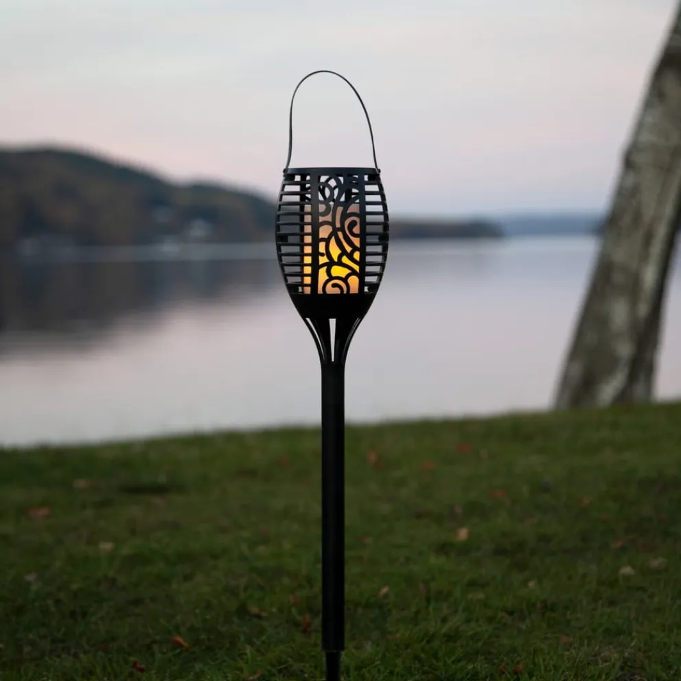 Star Trading Solarleuchte Flame schwarz Discount