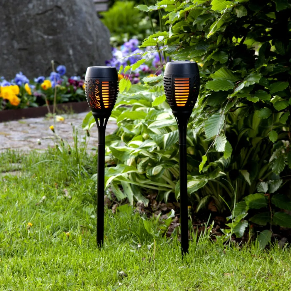 Star Trading Solarleuchte Flame schwarz Outlet