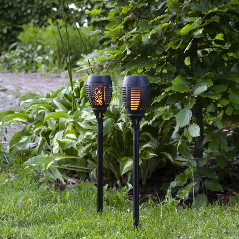 Star Trading Solarleuchte Flame schwarz Outlet