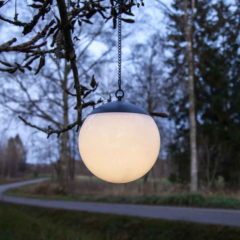 Star Trading Solarleuchte Globus weiss