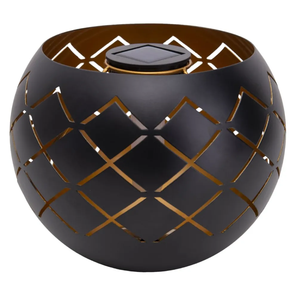 NÄVE Solarleuchte Miami gold, schwarz