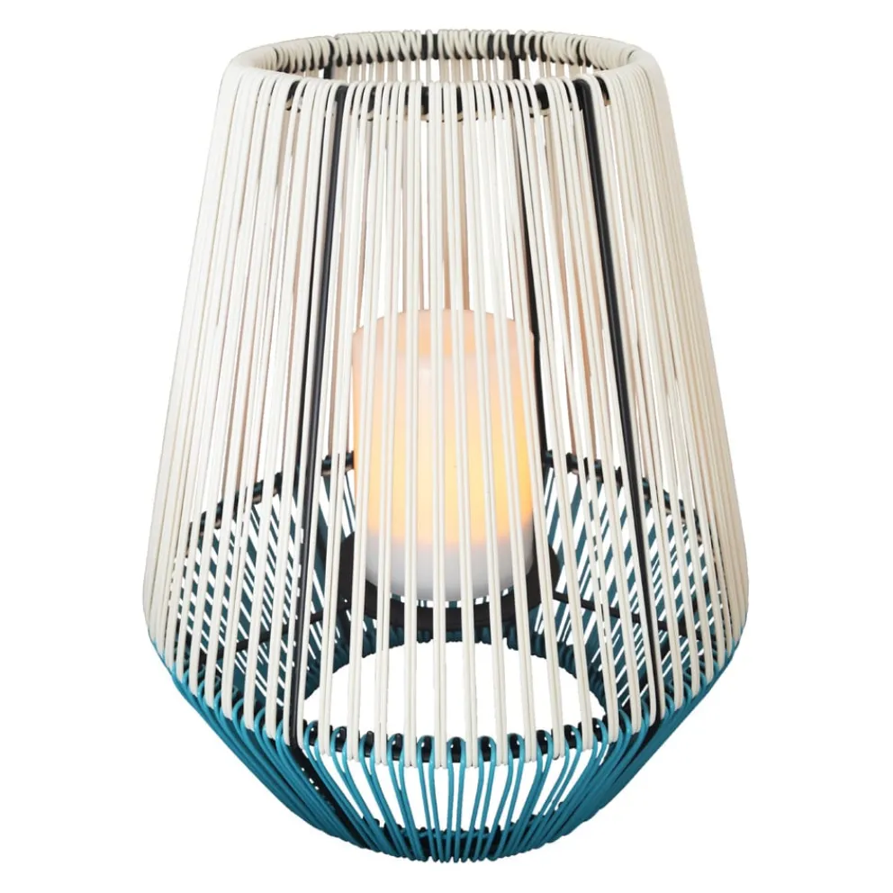 Solarleuchte Wega blau, weiss