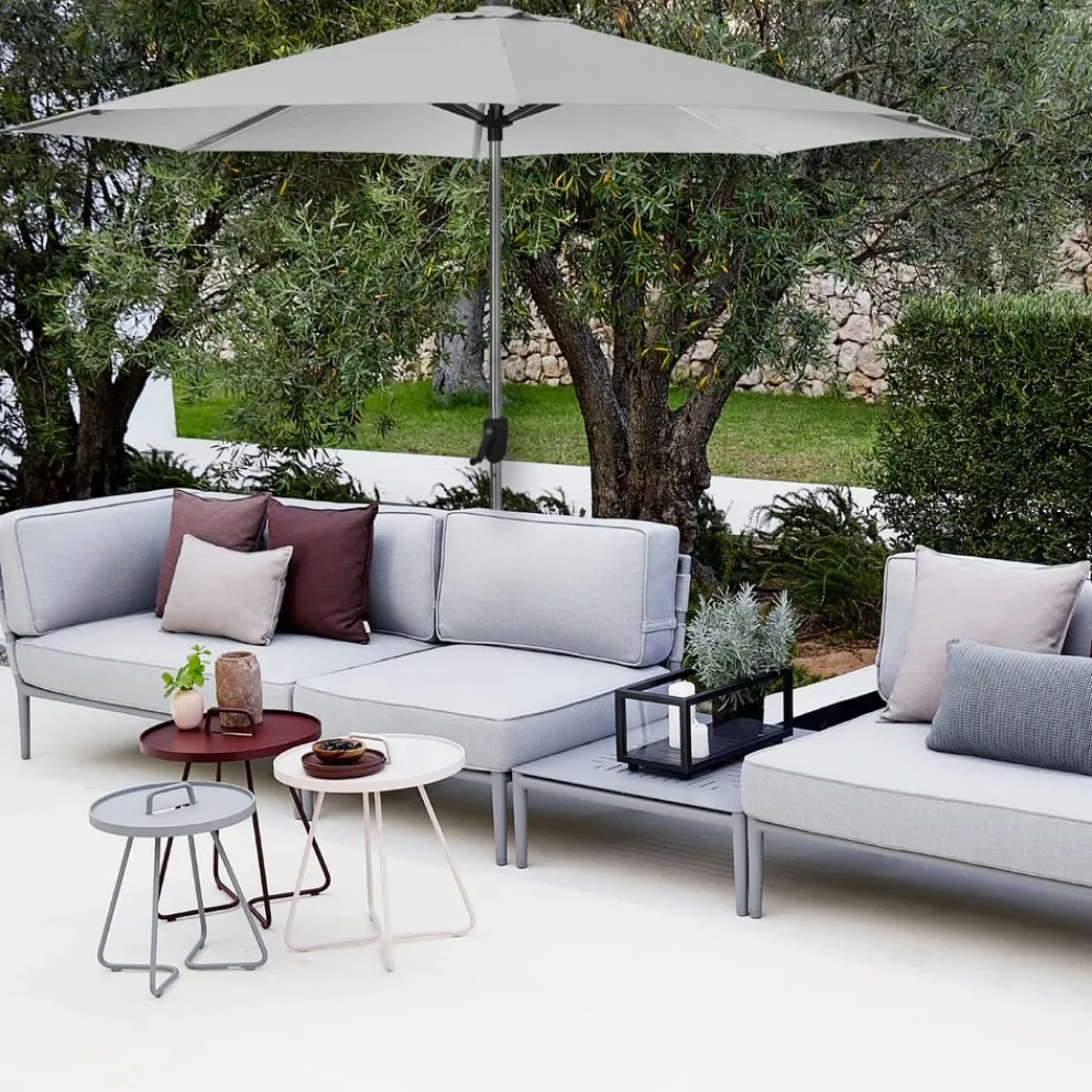 Cane-line Sonnenschirm Sunshade alufarbig, light grey Hot
