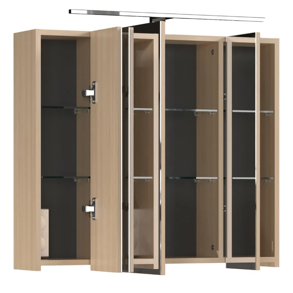 MID.YOU Spiegelschrank Lavega eichefarbig, transparent Outlet