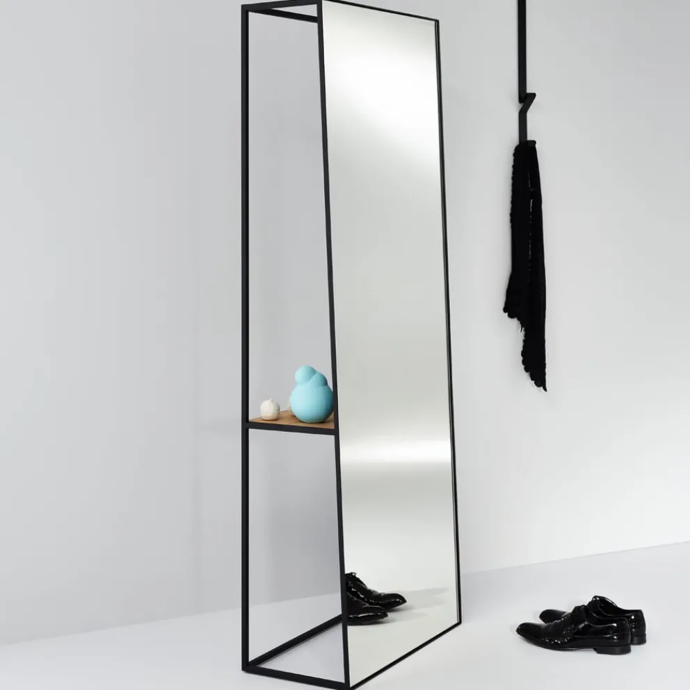 Deknudt Mirrors Standspiegel Master eichefarbig, schwarz