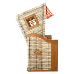 Nouvel Strandkorb Interlaken braun, rot Discount